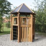 Lekestativ med seks stolper, gulv & tak