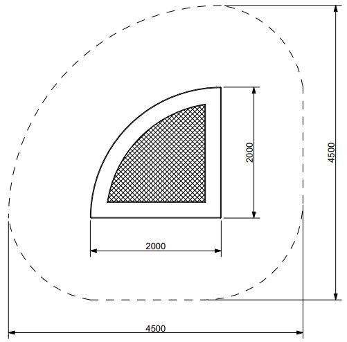Trampoline Kvart 200 EPDM
