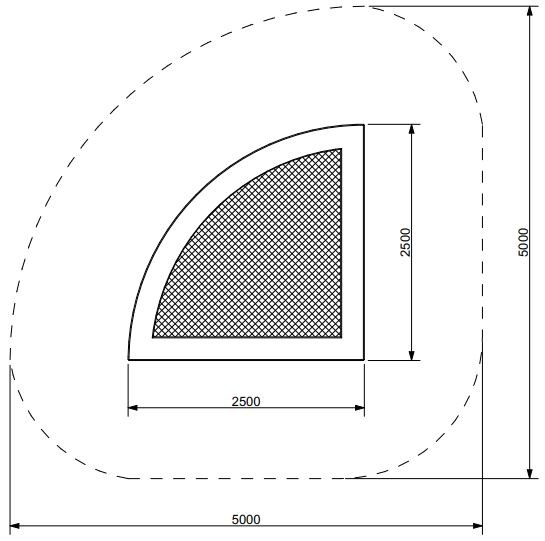 Trampoline Kvart 250 EPDM