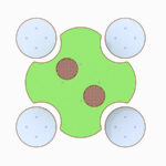 Lekebord med fire stoler