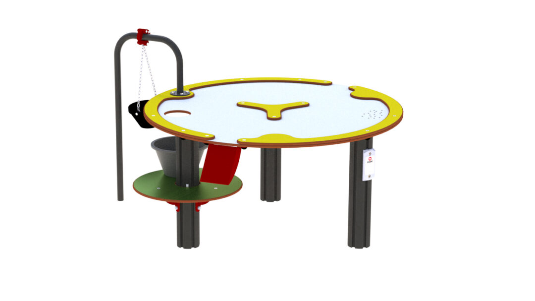 Vann og sandbord med kran og hylle Vann og sandbord med kran og hylle