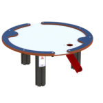 Vann og sandbord med rør