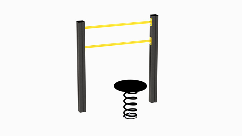 Balanseplate med fjær og støtte lav
