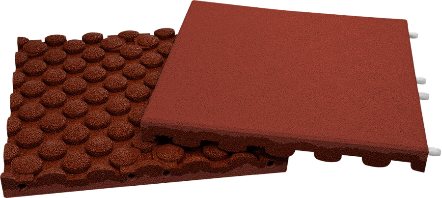 EPDM Rot 2 Fallmatte rød