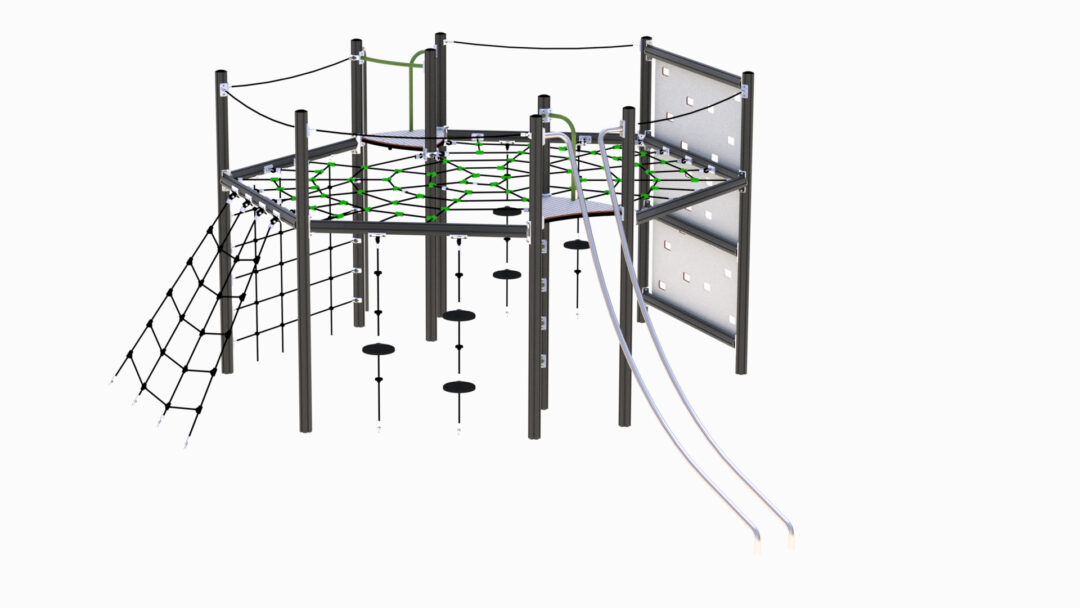 Klatreapparat for lekeplassen