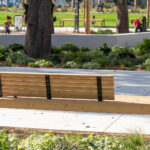 Promenade benk med ryggstøtte