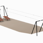 Dobbel taubane med plattform