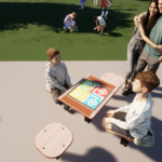 Image8 Ludobord med fire stoler - for bruk utendørs