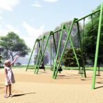 Huskestativ for to seter - 4,1m høyt