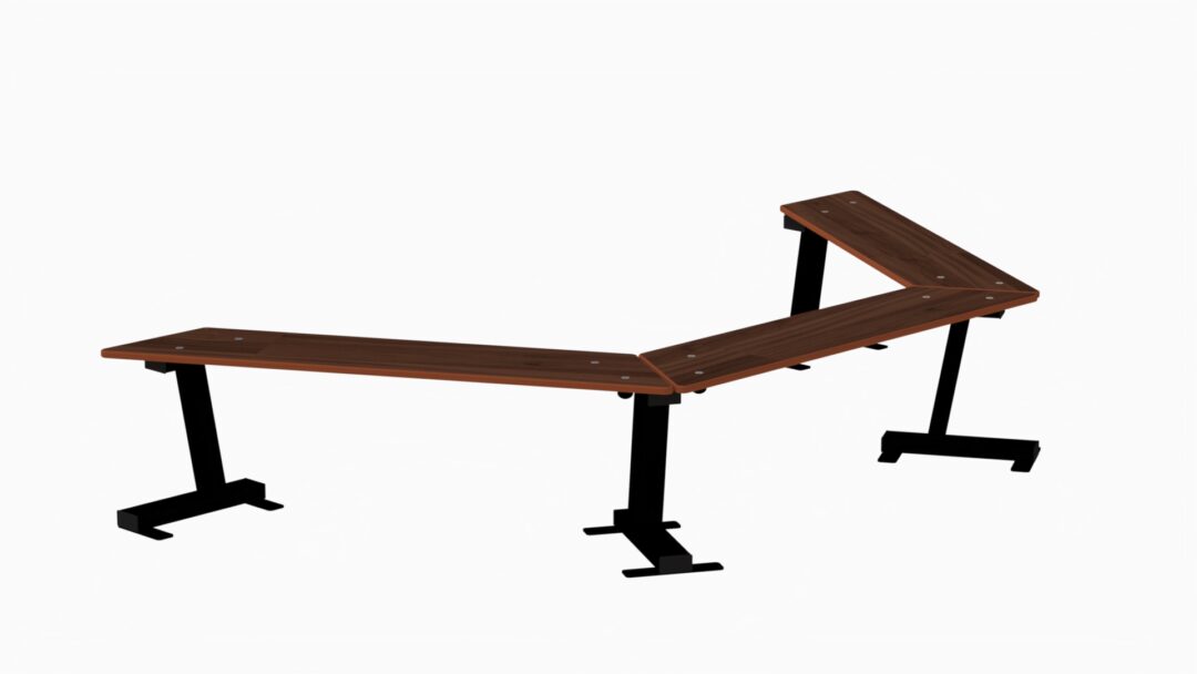 Park - Sekskant benk halv