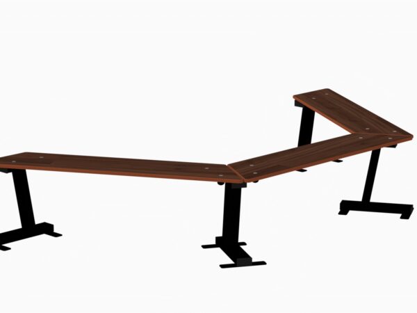 Park - Sekskant benk halv