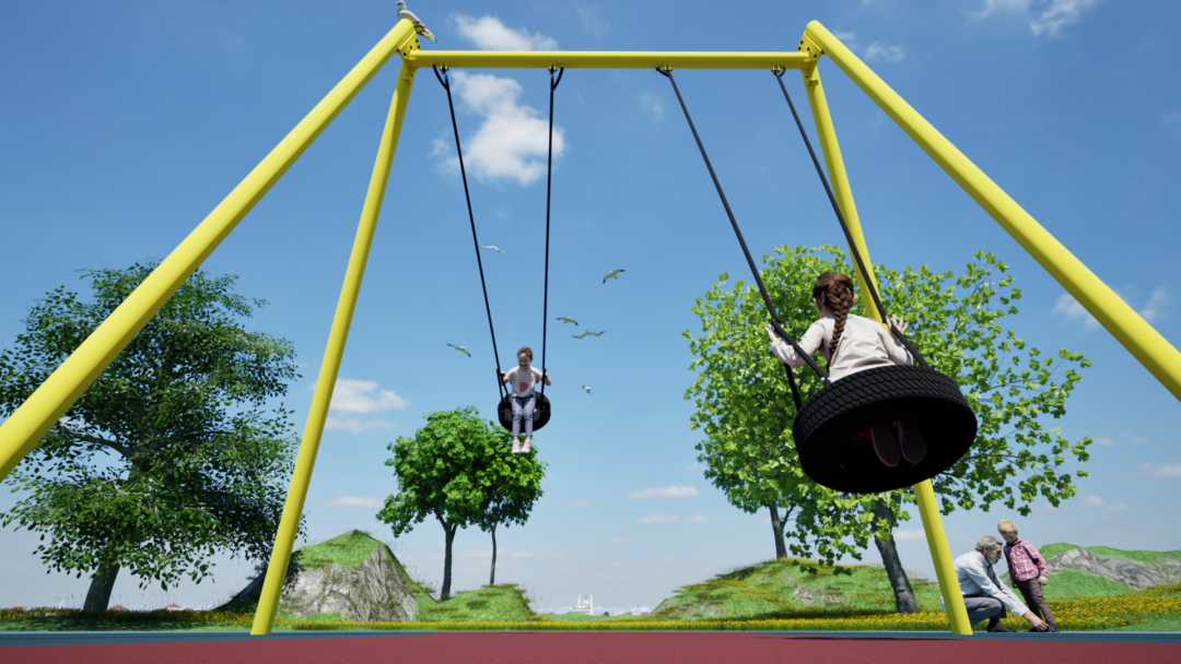 Huskestativ for to seter - 4,1m høyt