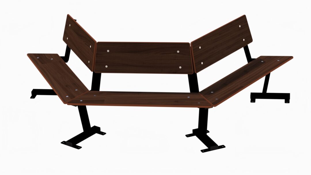 81 200 457 Camera Camera Park - Sekskant benk halv med rygg