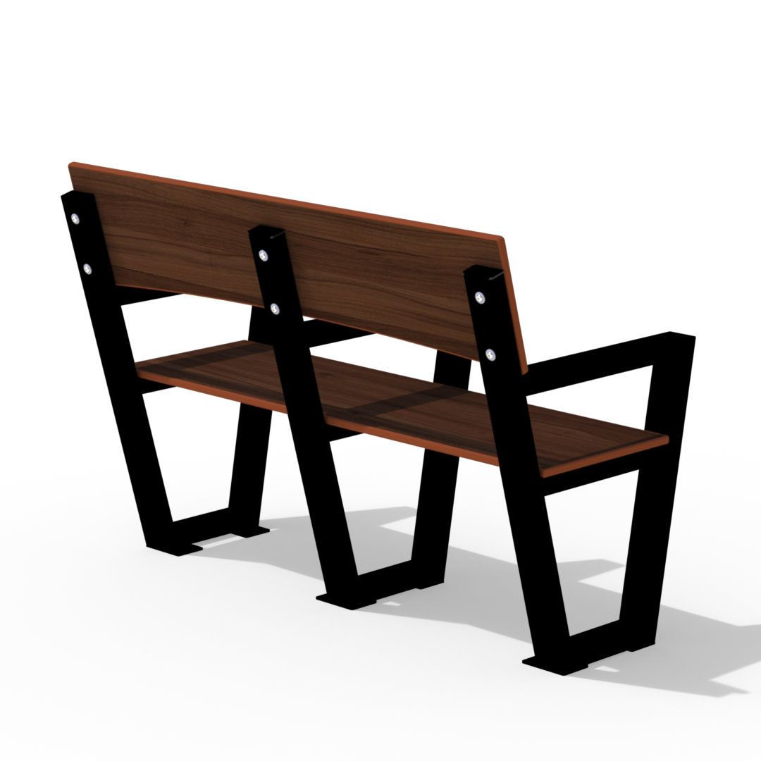 Seniorbenk 2 seter m/midtarmlene