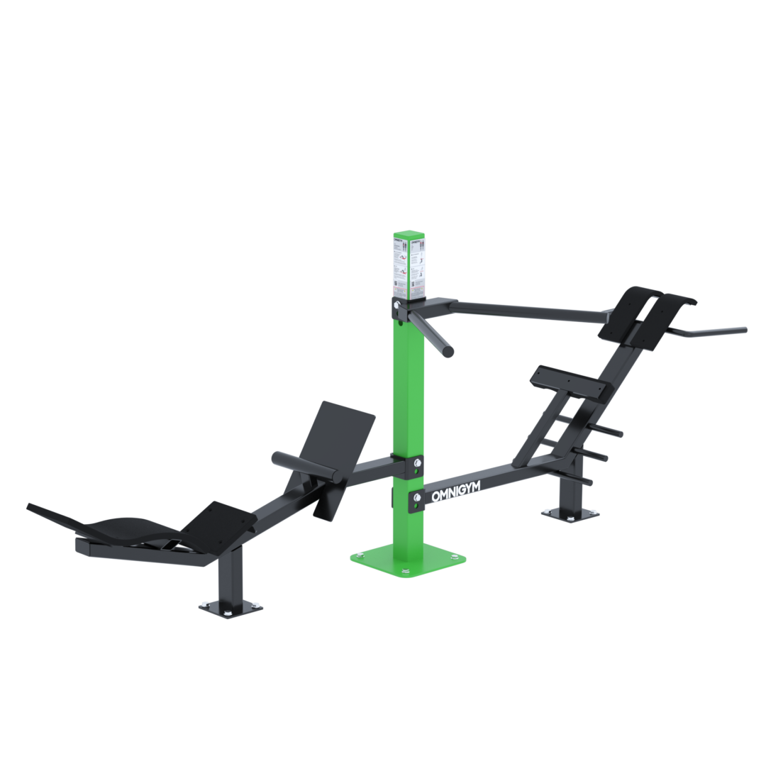 OGC7 RAL6018 Multiapparat - Situps/dips/rygghev