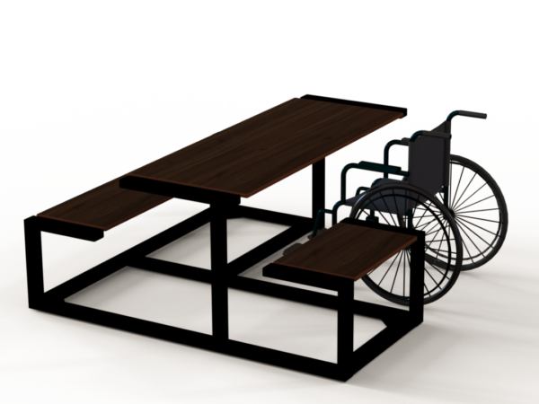 Solsiden - Piknikbord for rullestol