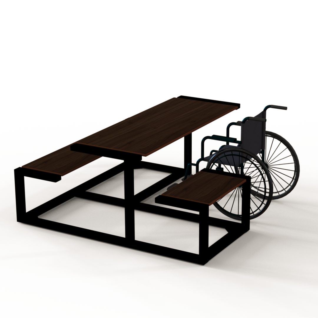 Solsiden - Piknikbord for rullestol