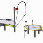 Kjøkken med kran og bord