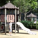 Villmark lekehus med stor sklie