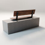 Park - Benk med rygg