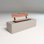 Park - Benk med rygg