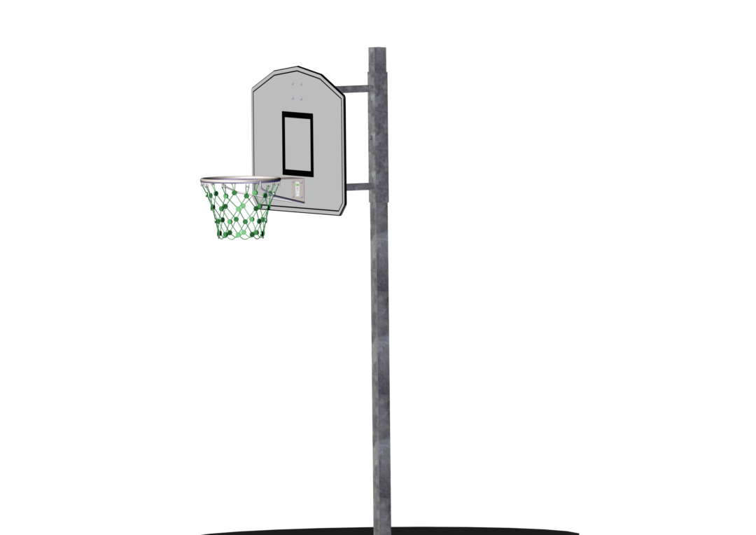 71 862 060 View 1 Basketballstativ med kurv og wirenett, frittstående, regulerbar