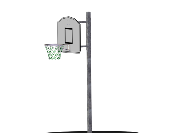 Basketballstativ med kurv og wirenett, frittstående, regulerbar