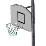 71 862 060 View 3 Basketballstativ med kurv og wirenett, frittstående, regulerbar